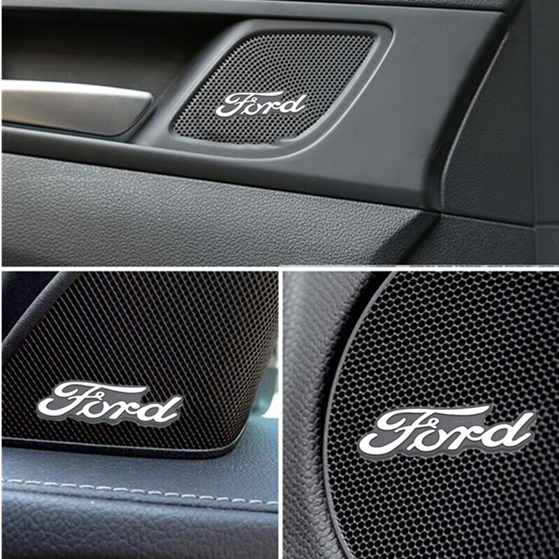Set 4 miếng dán 3d bằng nhôm cho loa âm thanh Ford Ranger t6 / t7 / t8 Fiesta ST Ecosport 12-20 2021