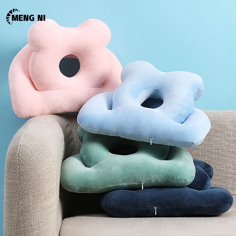 Gối nằm nghỉ trưa MENGNI thiết kế rỗng hình đầu gấu thiết kế dễ thương cho dân văn phòng
