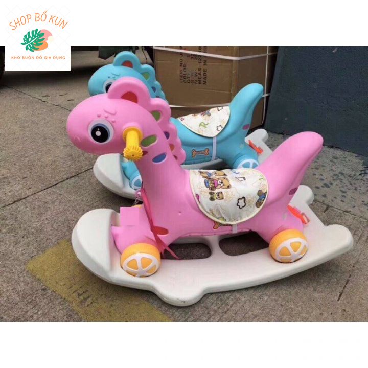 Ngựa bập bênh kiêm xe chòi chân , đồ chơi phi ngựa  đa năng  2 trong 1 cho bé trai và bé gái.