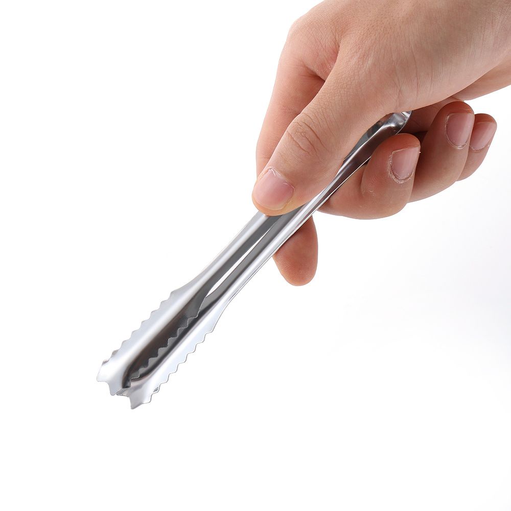 YIYU 1 Kẹp Gắp Đá Viên / Đường Nướng Bbq Mini Bằng Thép Không Gỉ Nhiều Màu Dài 15cm