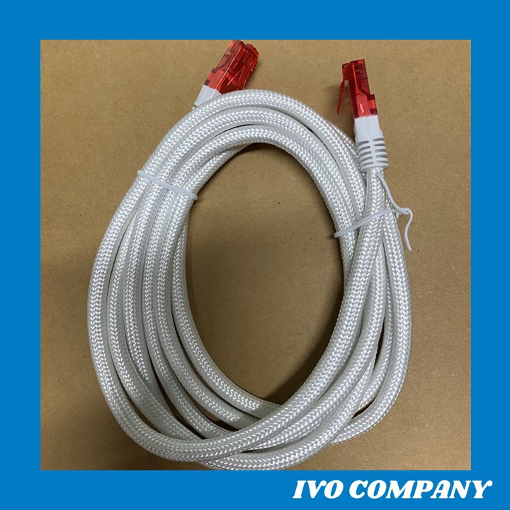 Dây Cáp Mạng LAN Bấm Sẵn RJ45 Bọc Dù 2 Mét / 3 Mét Cao Cấp