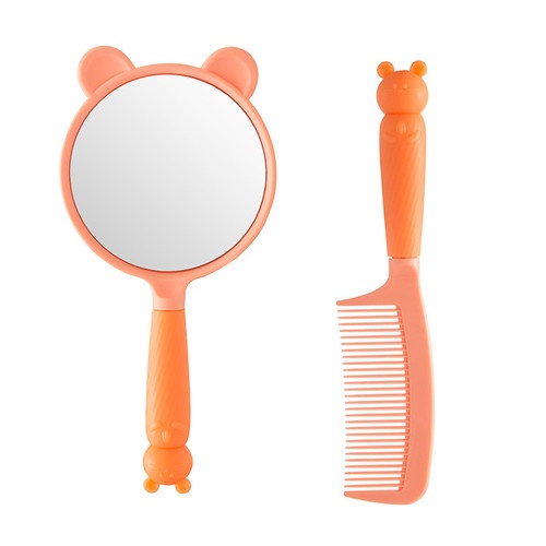 Bộ 2 gương lược cầm tay tiện dụng kèm sticker cute