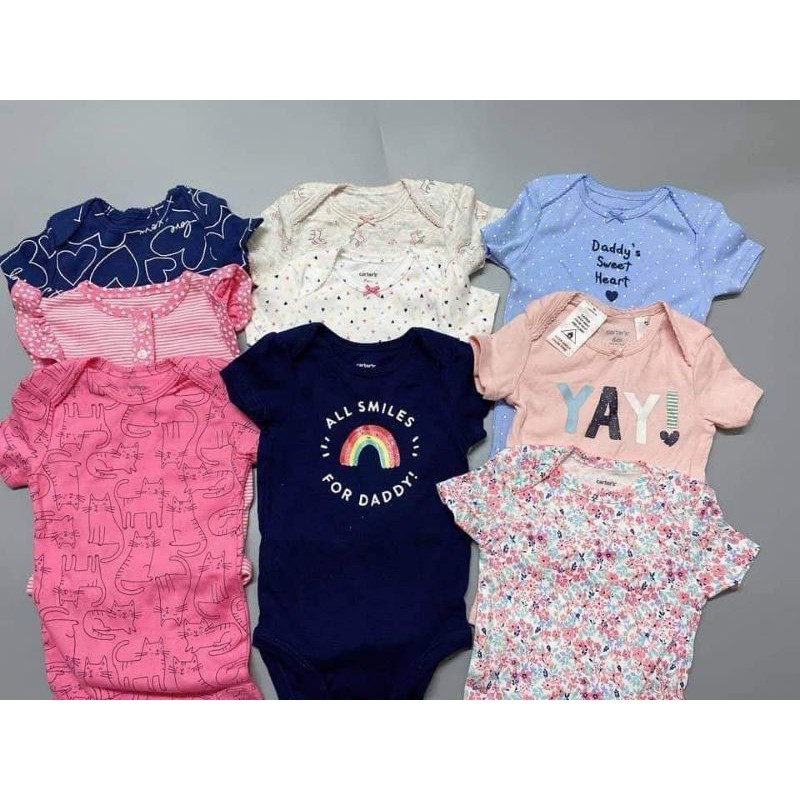 Body chip CỘC TAY, bodysuit xuất dư cho bé trai bé gái 0-24m