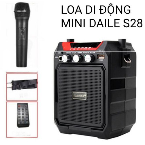 Loa Kéo KARAOKE Xách Tay Daile S28,KEM 1 MIC KO DÂY