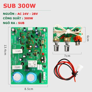 Mạch khuyếch đại công suất SUB 300W - Dùng 4 sò đại Toshiba C5200 và A1943 - Nguồn 24V - 28V