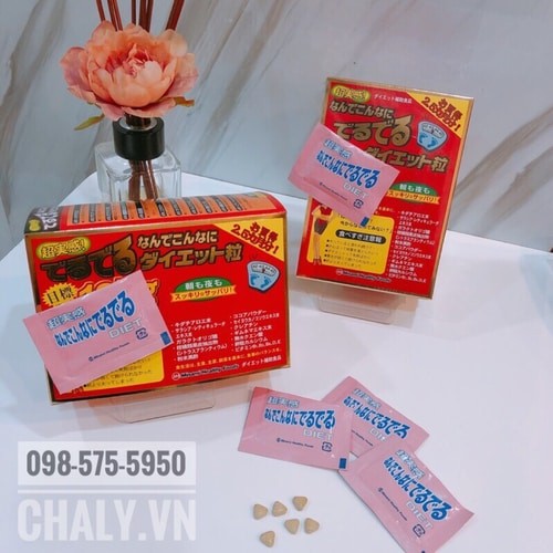 Viên uống giảm cân 12kg Deru Deru Minami Healthy Foods 75 gói x 6 viên nội địa Nhật