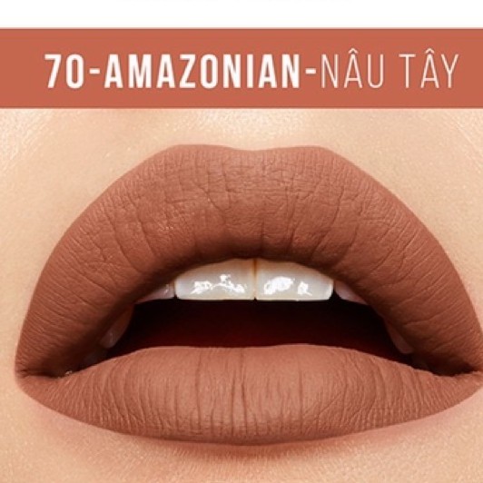 Son Kem Lì Maybelline New York Super Stay Matte Ink Super 70 Amazonian 5ml | BigBuy360 - bigbuy360.vn