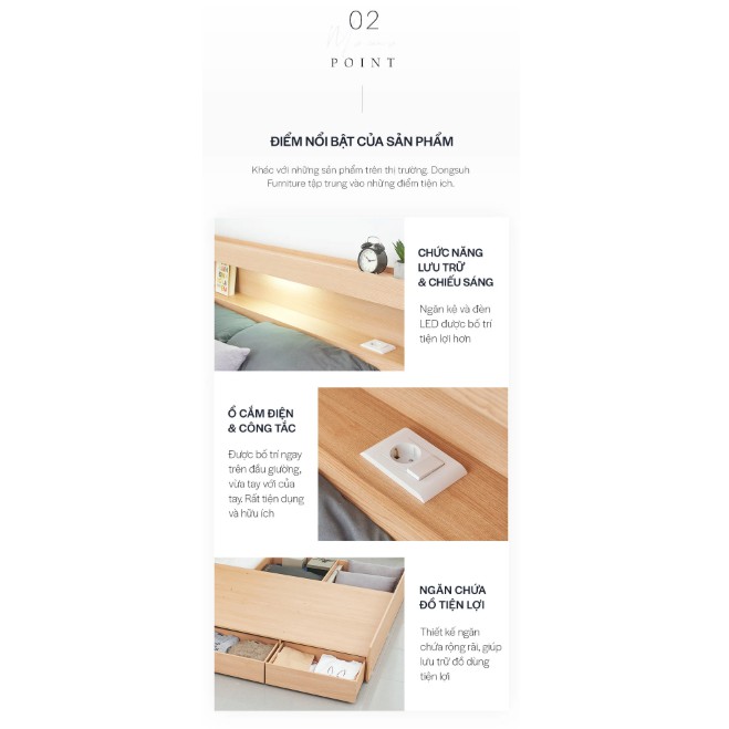 DB026-GIƯỜNG LED NGĂN KÉO MẪU HOT 2020 - Dongsuh Furniture - Nội Thất Cao Cấp Hiện Đại Giá Rẻ