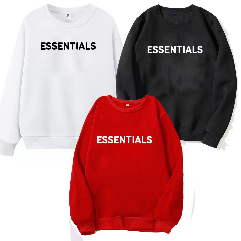 Áo nỉ Bông cổ tròn Sweerter  phom rộng , nam nữ ASSENTIALS