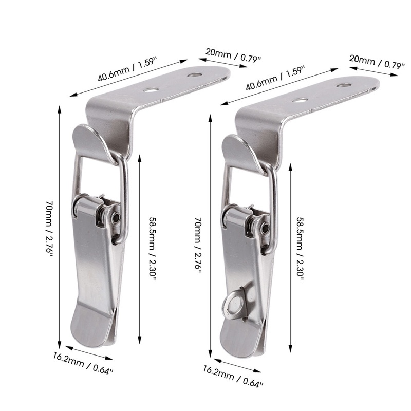 Kẹp Khóa Móc Mỏ Vịt 90 Độ Bằng Kim Loại Chống Trộm Đa Ứng Dụng Cho Nhà Ở / Văn Phòng / Trường Học