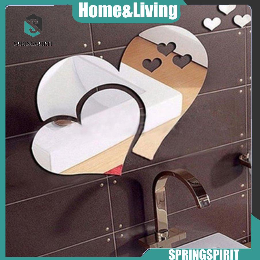 Nhãn dán tường hình trái tim hiệu ứng gương