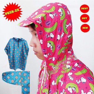 Áo Mưa Cho Bé Trai, Bé Gái , Áo Mưa Vải Dù Bít Kín 2 Bên Loại Không Xẻ Tà Cho Bé, (Size 3-4-6-7-8-9 Tuổi)