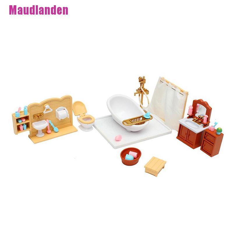 Mô Hình Phòng Tắm Bằng Nhựa Tỉ Lệ 1 / 12 Trang Trí Nhà Búp Bê