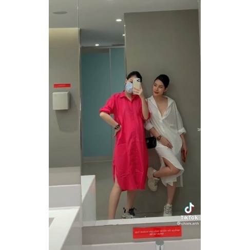 [Siêu Hot] Váy Sơmi Dáng Suông Dài Cá Tính 4 Màu Siêu Xinh Có Ảnh Thật Kèm Video | BigBuy360 - bigbuy360.vn