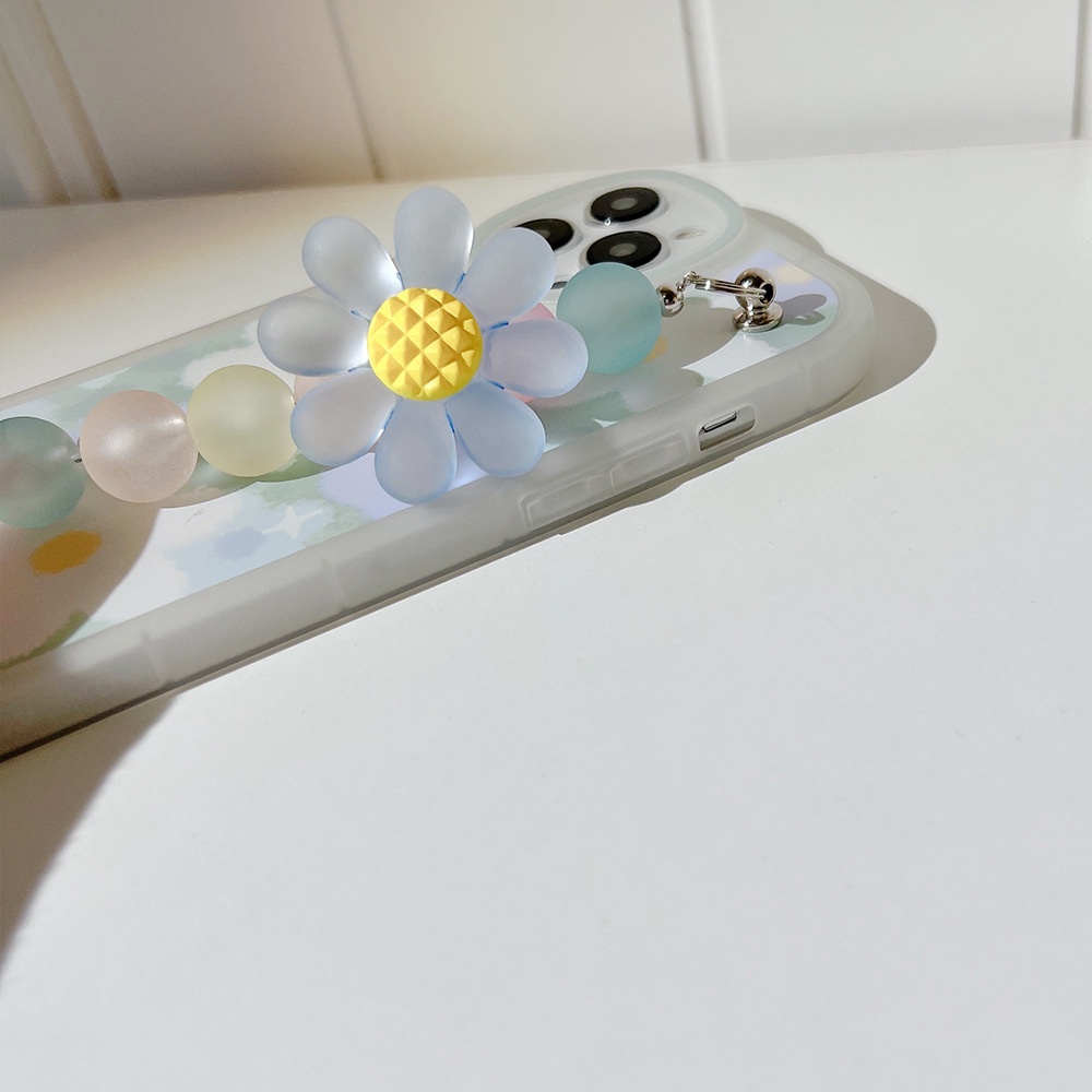 Ốp Điện Thoại Dẻo Họa Tiết Hoa Cúc 3d Chống Thất Lạc Cho iphone 7 8 plus x xr xs 11 12 13 14 15 mini pro max se
