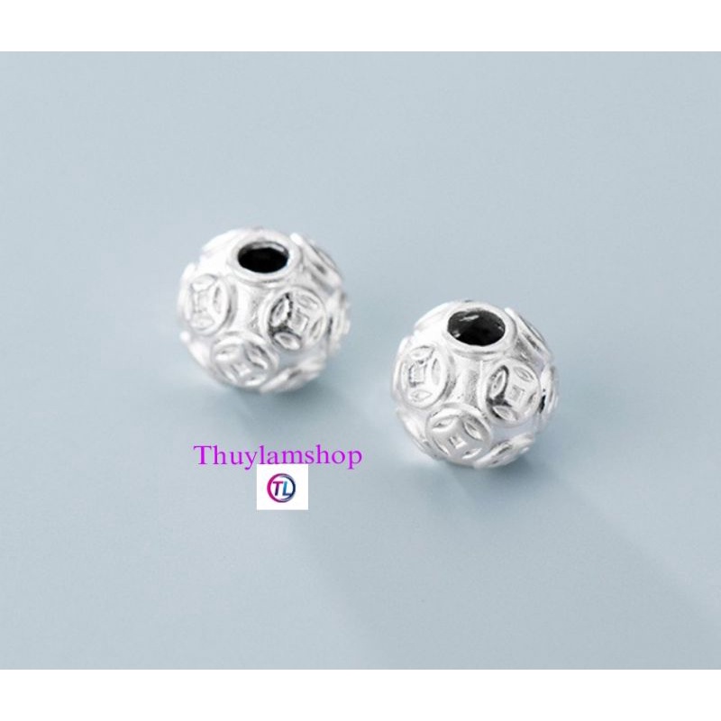 Charm bi bạc kim tiên 8li bạc s925 vĩnh viễn bảo hành bạc