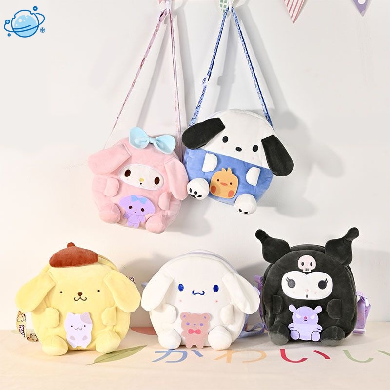 SANRIO Dễ Thương Túi Đeo Chéo Hình Mèo Hello kitty Xinh Xắn