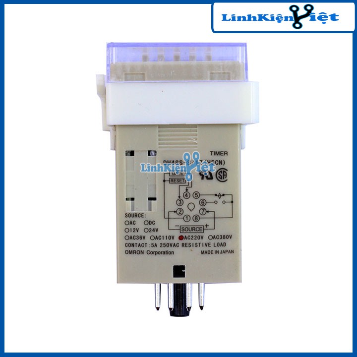Rơ Le Thời Gian OmRon DH48S-1Z 220VAC 0.1S-99H (1 Cặp Tiếp Điểm)