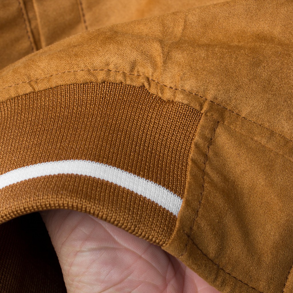 Bomber 8 màu ZR da lộn có viền cổ kéo áo khoác chất dạ AKZR28 - Leo Vatino | BigBuy360 - bigbuy360.vn