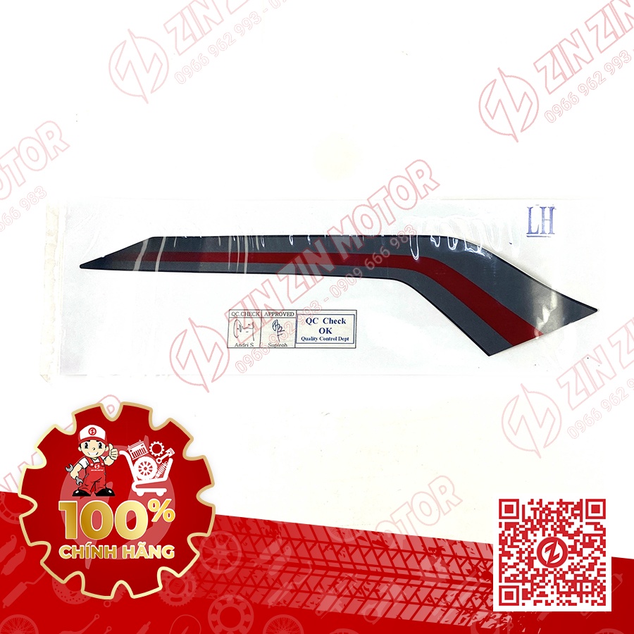 Tem Bụng Sau Màu Đỏ Bạc Bên Trái Vario 160 K2S Bản CBS 86834K2SN20ZA Chính Hãng Honda Indonesia