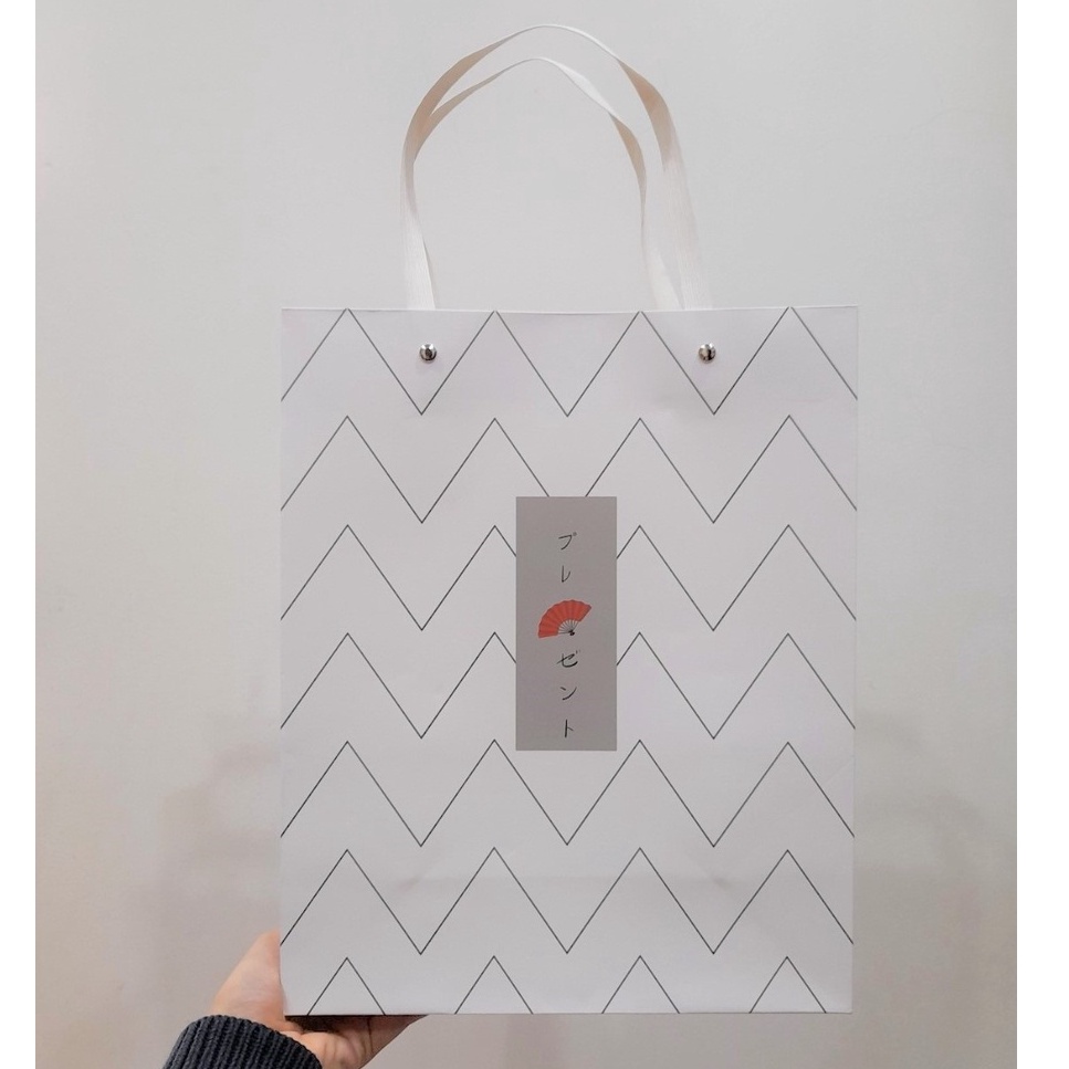 Túi đựng quà kiểu Nhật Bản hình chữ nhật màu sang trọng, túi giấy tặng 20/11, sinh nhật