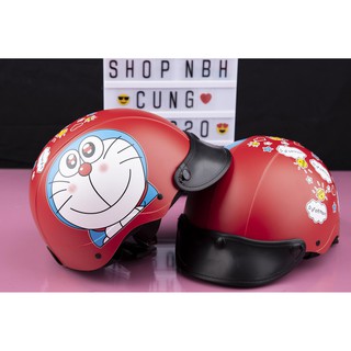 MŨ BẢO HIỂM DORAEMON MẮT LONG LANH
