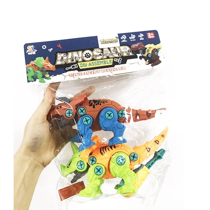 Bộ 2 Mô Hình Khủng Long Lắp Ráp  2001-1
