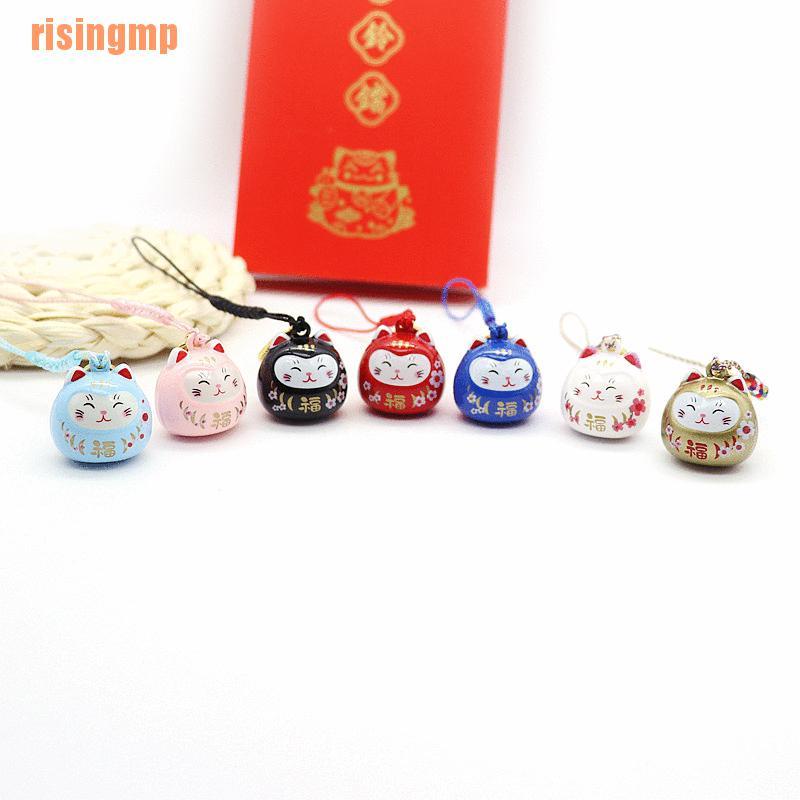 Móc Khóa Điện Thoại Hình Mèo May Mắn Xinh Xắn