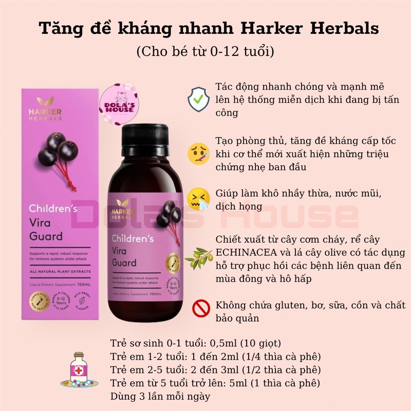 SIRO TĂNG ĐỀ KHÁNG NHANH HARKER HERBALS