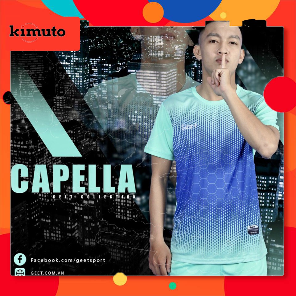 Đồ đá banh chính hãng️⚽ Áo bóng đá không Logo Geet Capella Xanh Ngọc ️⚽Vải thun lạnh cao cấp mùa giải 2021-2022