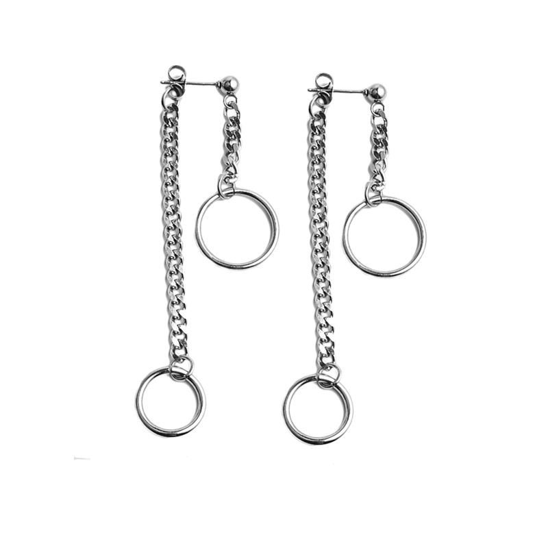 Bông tai phối dây xích dài 2 cách đeo 22247