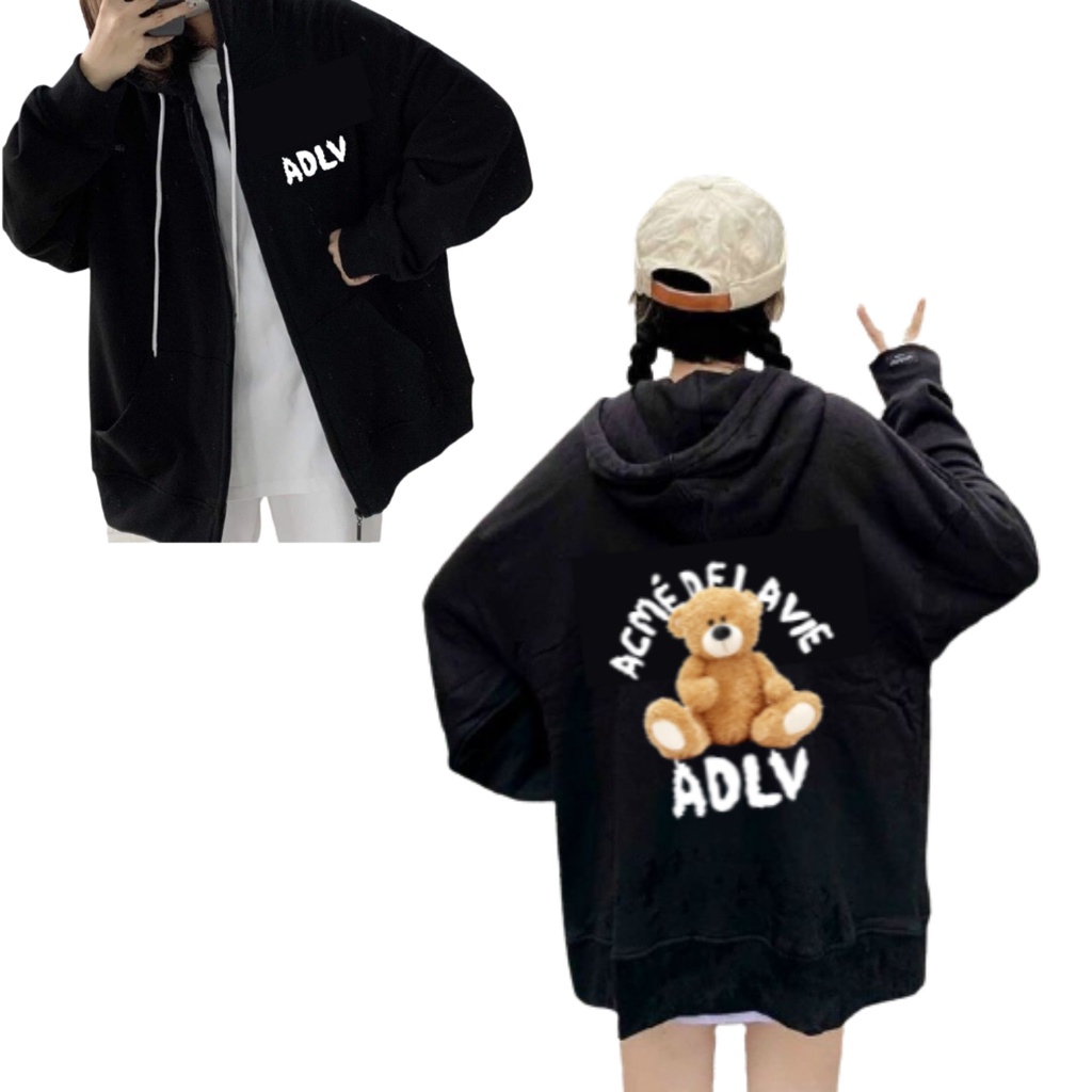 Áo Khoác nỉ nam nữ Chống Nắng hoodie ADLV Vải nỉ bông dày dăn , mũ nón to form áo rộng vải Mềm Mịn Mát XUKASTORE