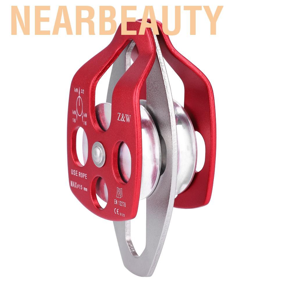 Nearbeauty Aluminium Magnesium Alloy Heavy Duty Single Swivel Rope Pulley Block Climbing Safety Equipment