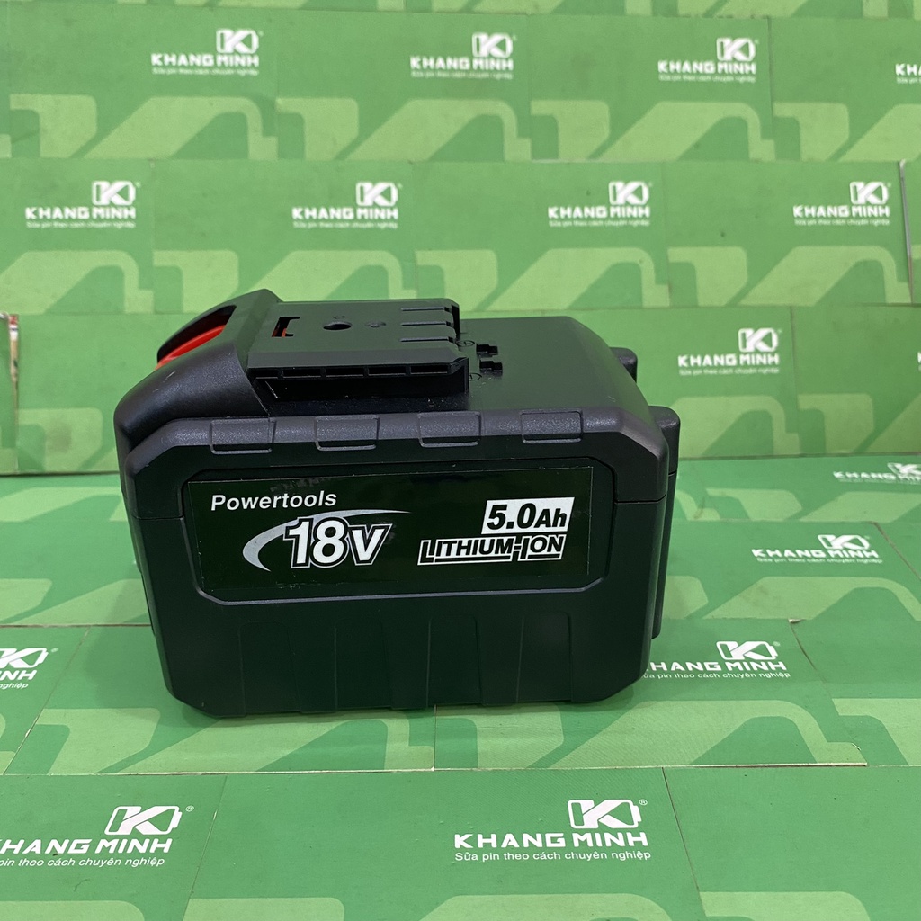 Vỏ mạch pin TQ China 18V - 21V 5S - 1P, giắc sạc đứng