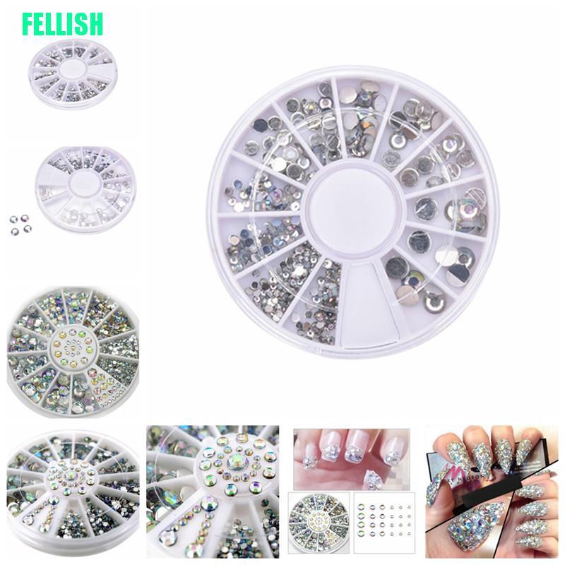 (Hàng Mới Về) 1 Hộp Đá Kim Cương Giả 3d Trang Trí Móng Tay Diy