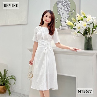 Đầm rút eo cổ tròn BEMINE MT5677