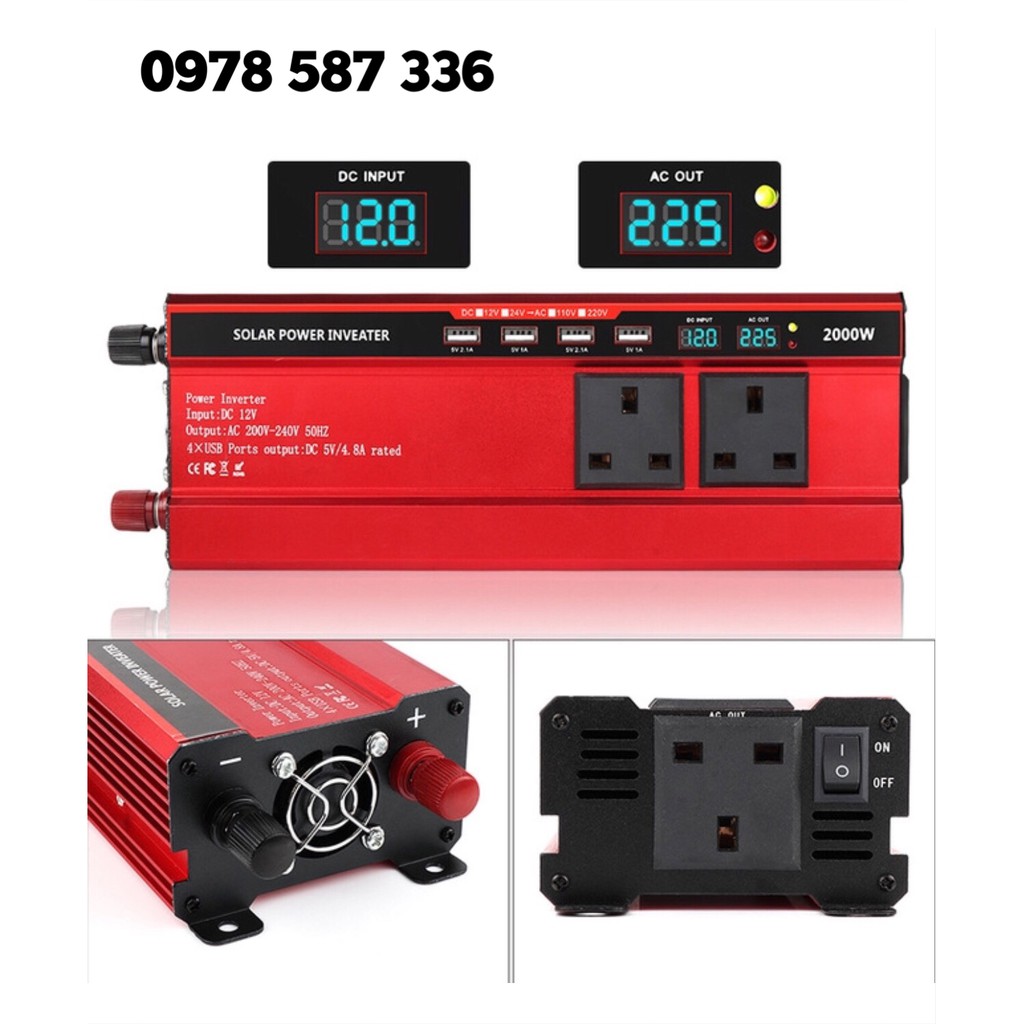 BỘ KÍCH ĐIỆN CAMAER INVERTER 2000W SIN CHUẨN