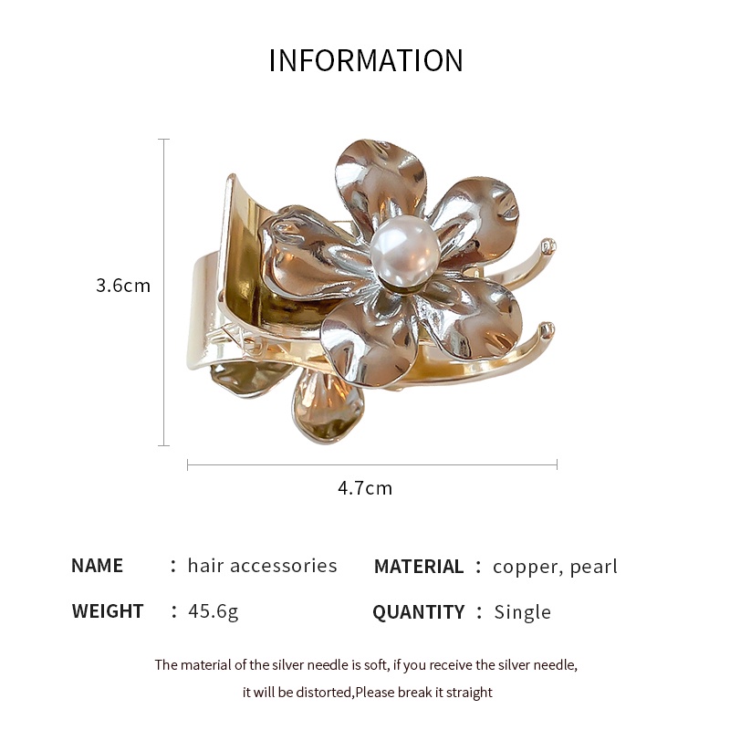Kẹp Tóc Hình Hoa Đính Ngọc Trai Đơn Giản Thời Trang Cho Nữ
