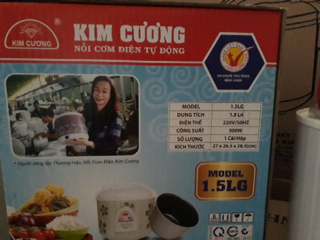 [Mã ELHADEV giảm 4% đơn 300K] NỒI CƠM KIM CƯƠNG 1L5