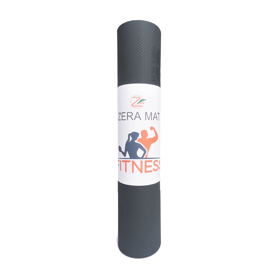 Thảm tập yoga Fitness Zera TPE 1 lớp 8mm - 120 x 59 cm, dày 0,8cm.