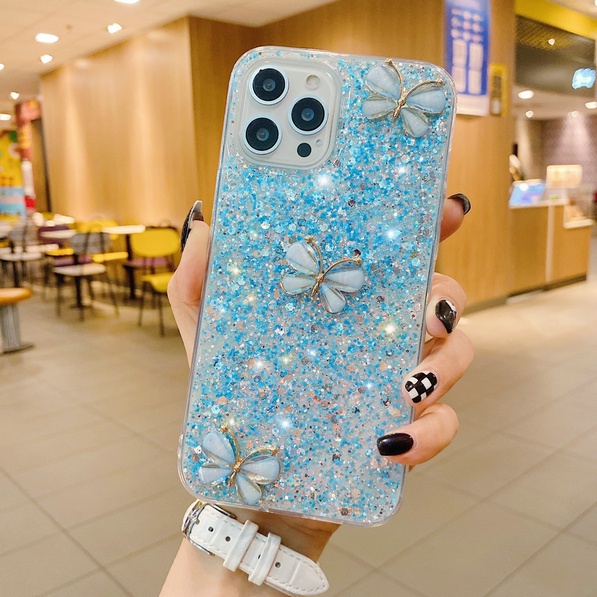 Oppo A7 A5s A12 A11k A3s A5 A12e A1k A9 A5 2020 A71 A83 A1 F9 F11 F7 Pro F5 Youth Epoxy Glitter Butterfly Phone Case  AXL 20