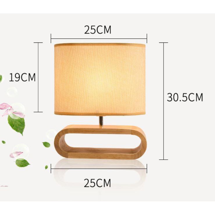 Đèn ngủ gỗ MONSKY SHADY hiện đại phong cách decor nhẹ nhàng, tinh tế - Tặng kèm bóng LED chuyên dụng