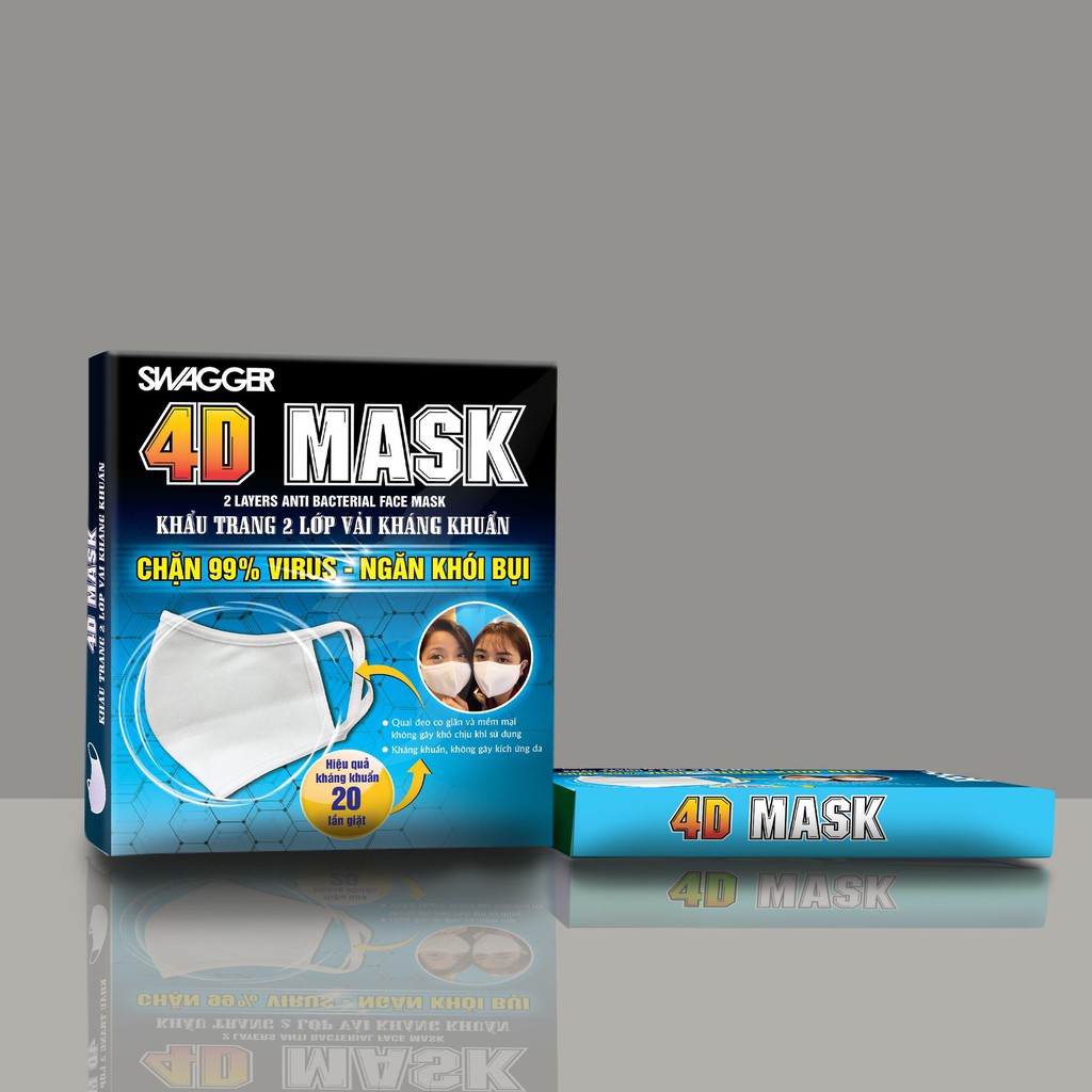 [4D Mask] Hộp 5 Khẩu Trang Swagger - Hiệu Quả 20 Lần Giặt | WebRaoVat - webraovat.net.vn