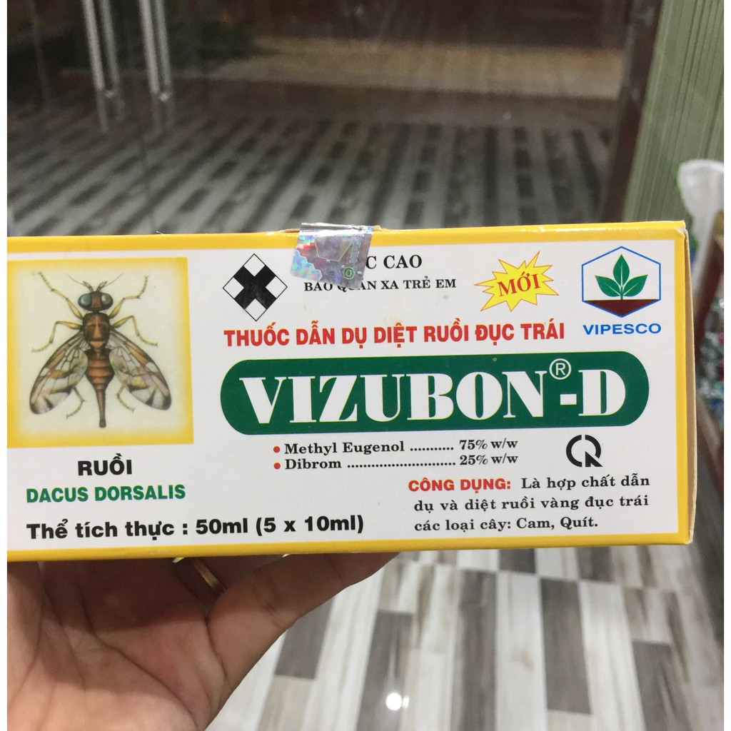 Chế phẩm dẫn dụ, diệt ruồi đục trái vizubon -D.