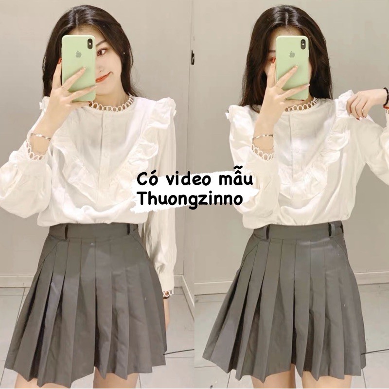 Áo sơ mi cá tính thiết kế cổ áo độc đáo Sơ mi nữ
