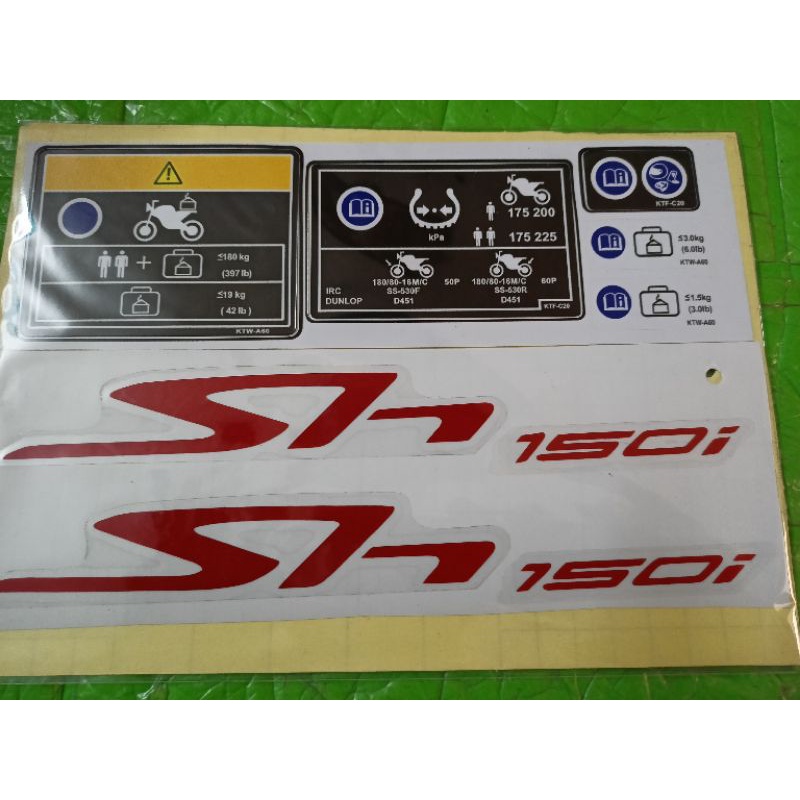 Bộ tem dán Sh ý phản quang New
