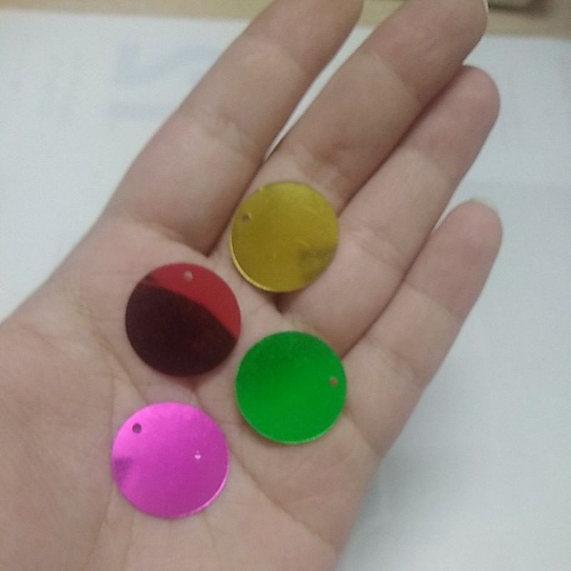 100g lá đồng tiền mini size 2cm các màu