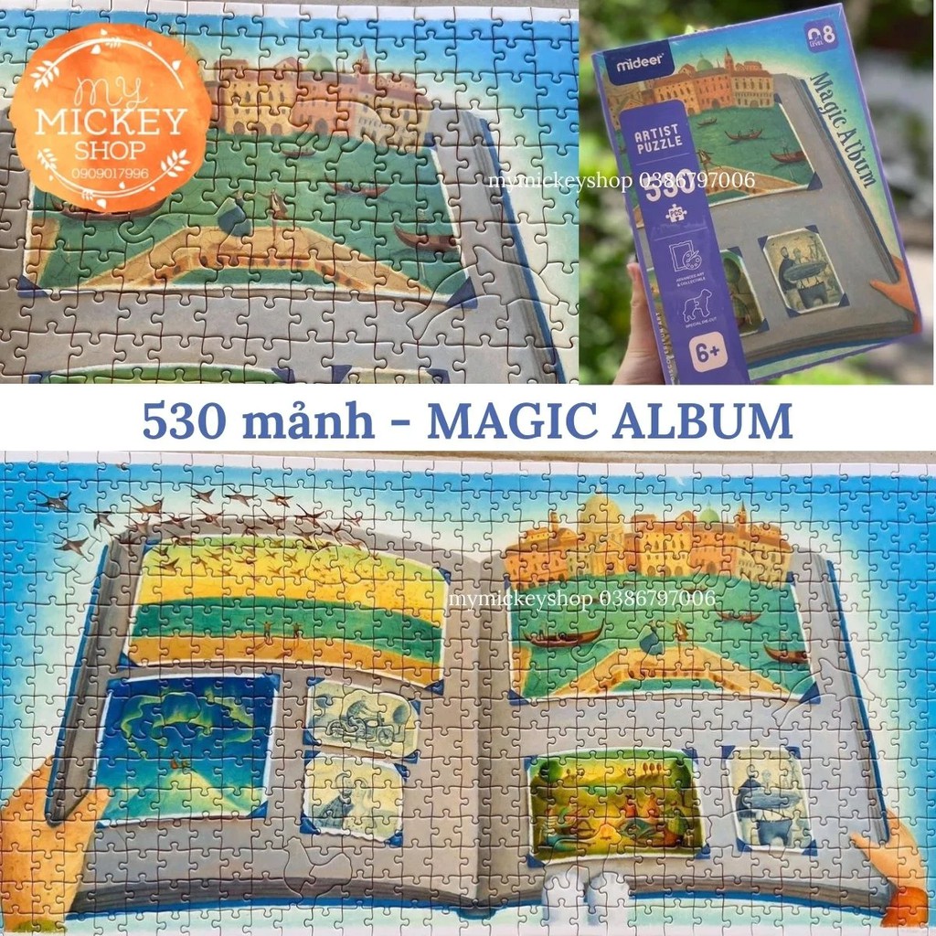 Mideer Puzzle Trò chơi xếp hình từ 530 mảnh đến 1000 mảnh có 4 mẫu cho bé từ 7 tuổi MD3127 MD3131 Mymickeyshop