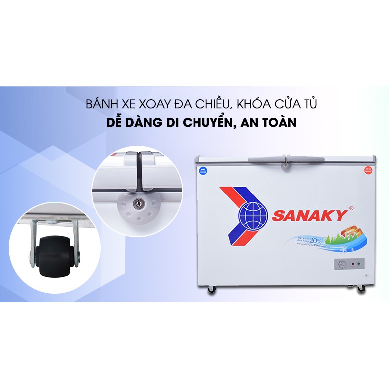Tủ đông Sanaky 220 lít VH-2899W1 (Miễn phí giao tại HCM-ngoài tỉnh liên hệ shop)