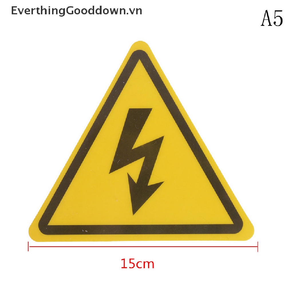 Everthinggooddown 2 Miếng Dán Cảnh Báo Điện Áp Cao An Toàn